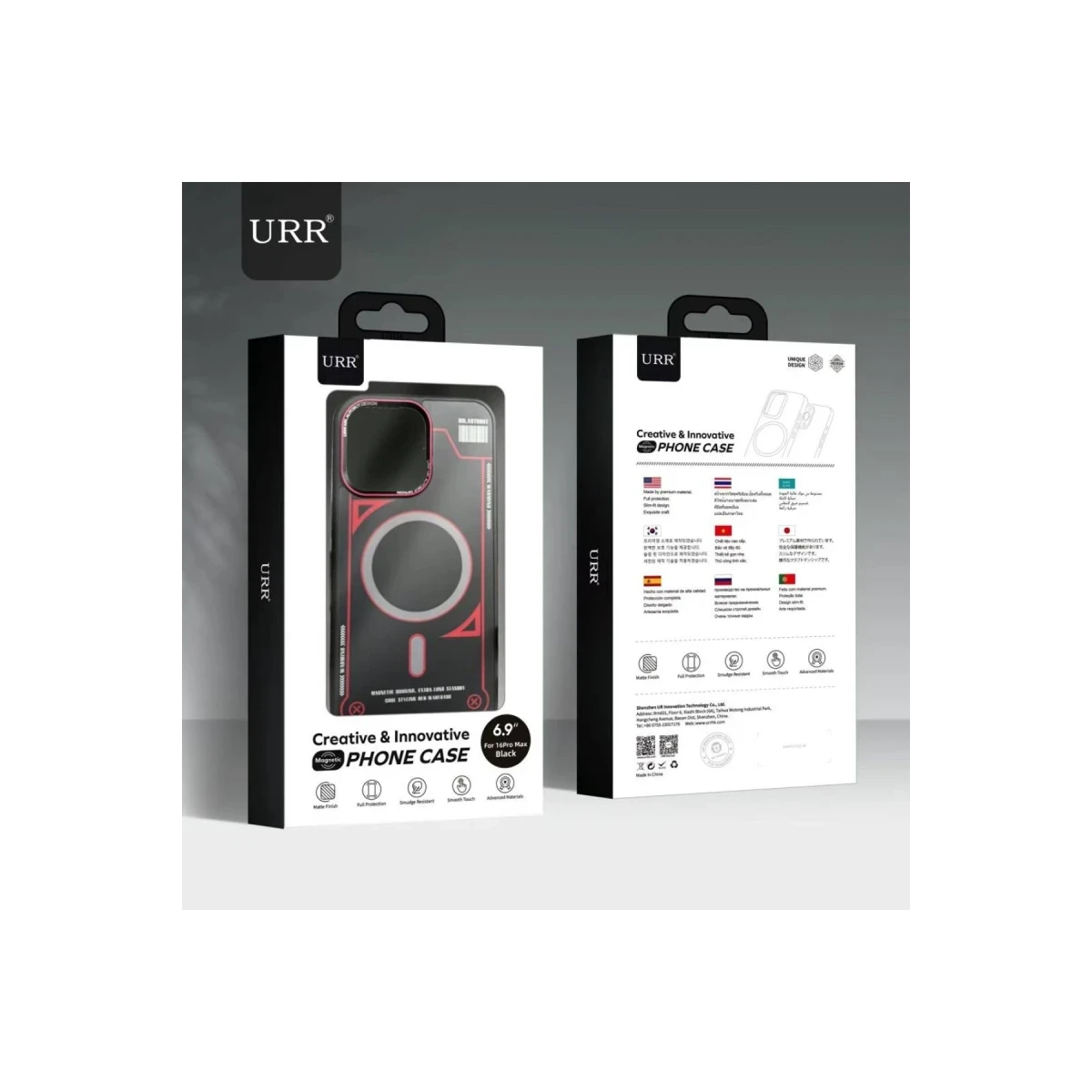 URR Apple iPhone 16 Pro Max Cool Series Matte Pure PC Magsafe Kapak - Siyah