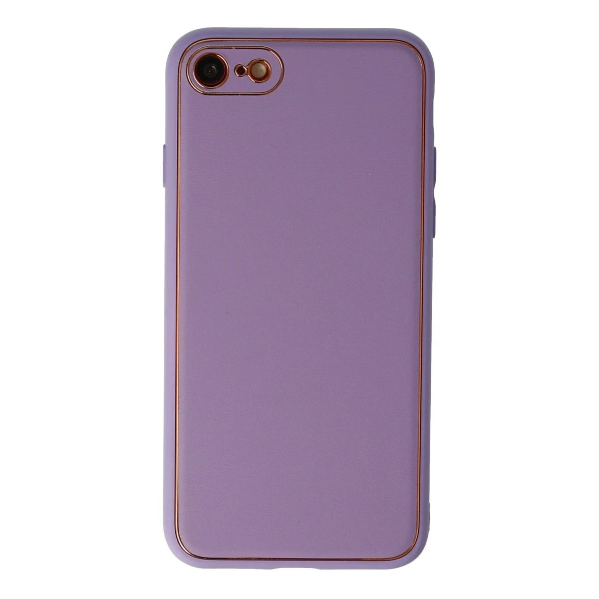 Newface Apple iPhone 7 Kılıf Coco Deri Silikon Kapak - Lila