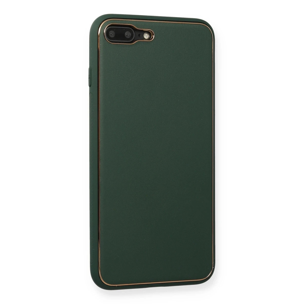 Newface Apple iPhone 7 Plus Kılıf Coco Deri Silikon Kapak - Yeşil