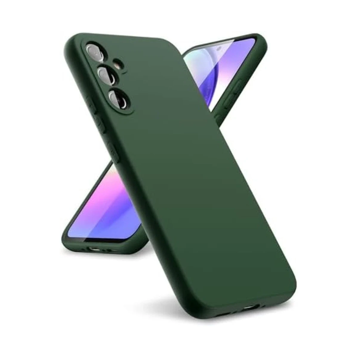 Newface Samsung Galaxy A24 4G Kılıf First Silikon - Koyu Yeşil