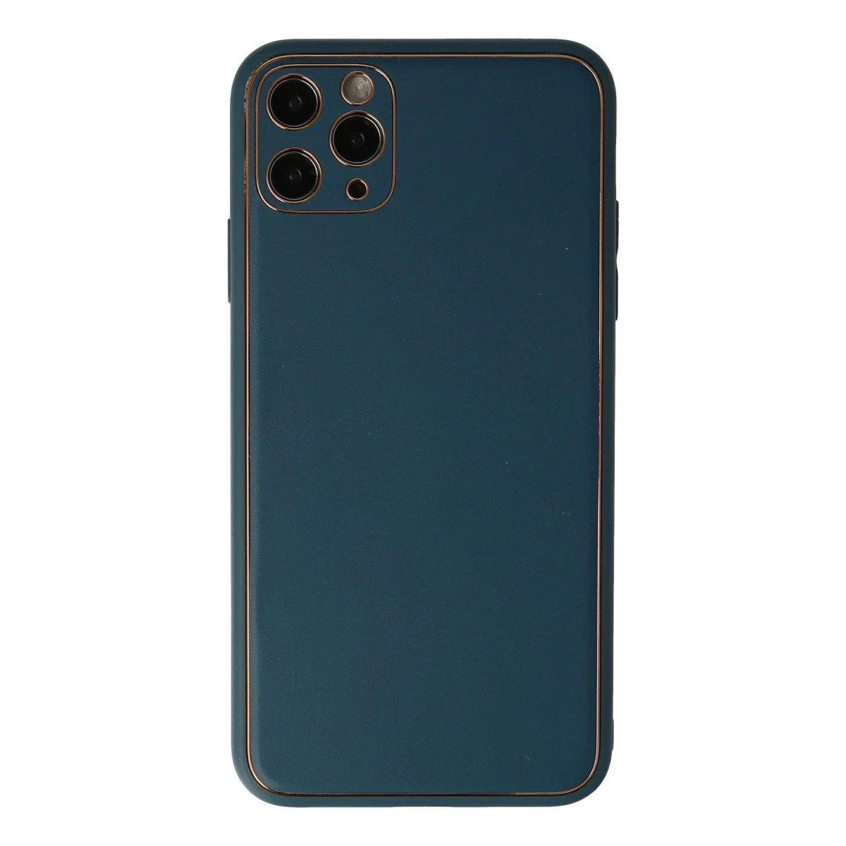 Newface Apple iPhone 11 Pro Kılıf Coco Deri Silikon Kapak - Mavi