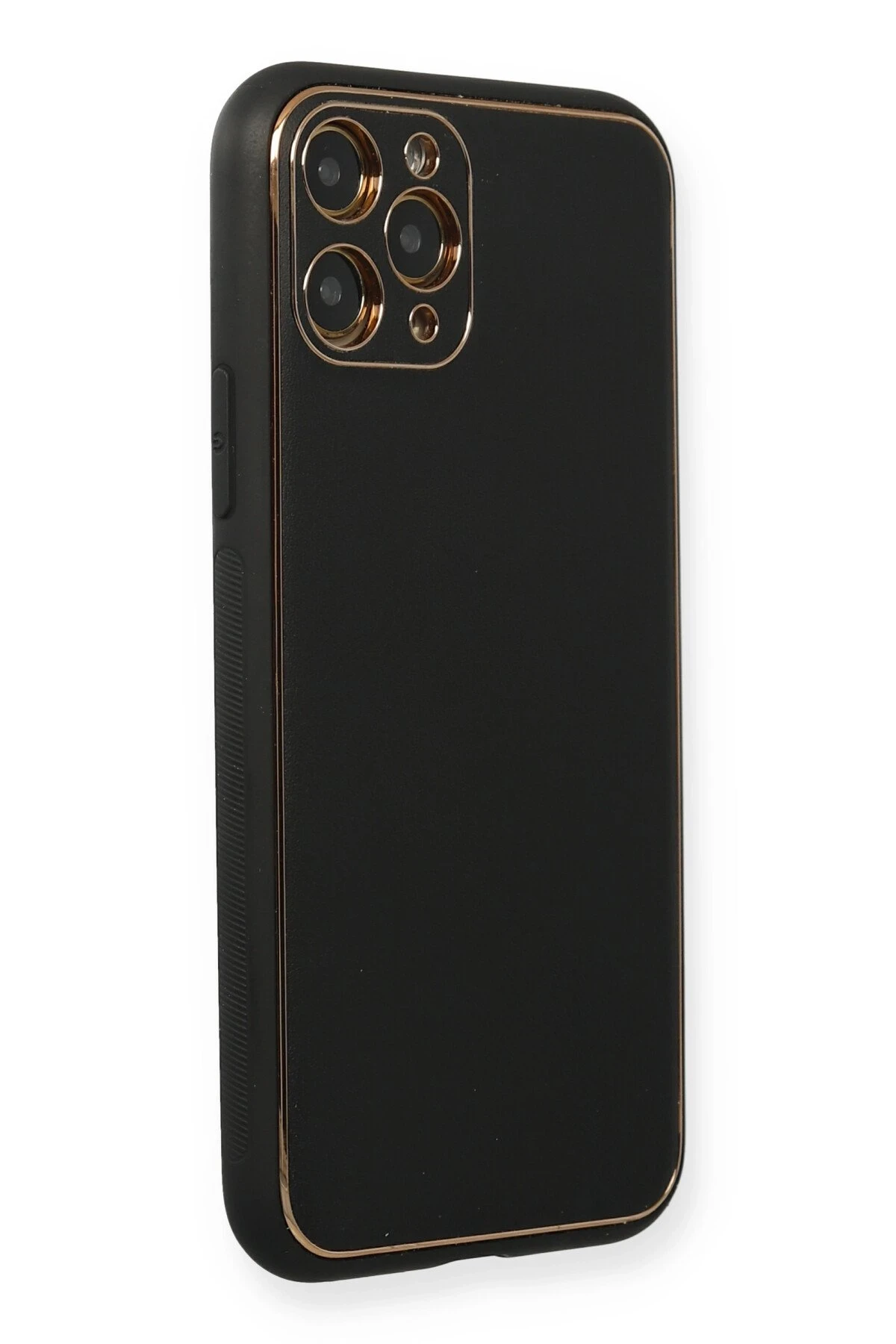 Newface iPhone 11 Pro Max Kılıf Coco Deri Silikon Kapak - Siyah