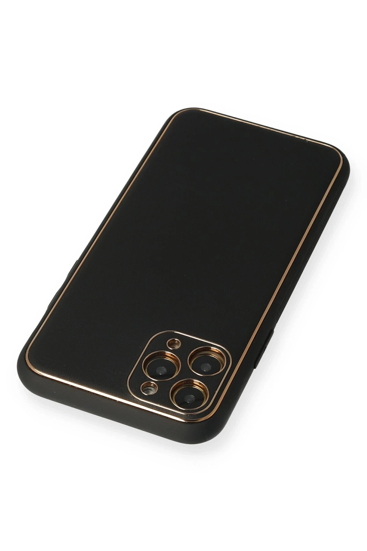 Newface iPhone 11 Pro Max Kılıf Coco Deri Silikon Kapak - Siyah