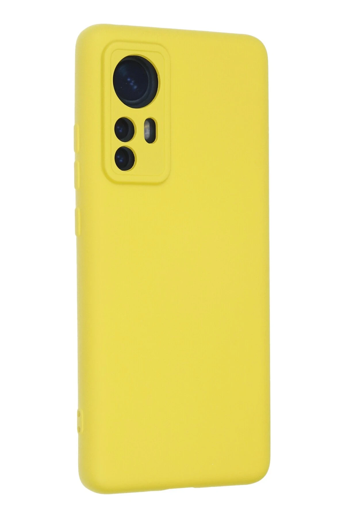 Newface Xiaomi Mi 12 Kılıf Nano içi Kadife Silikon - Sarı