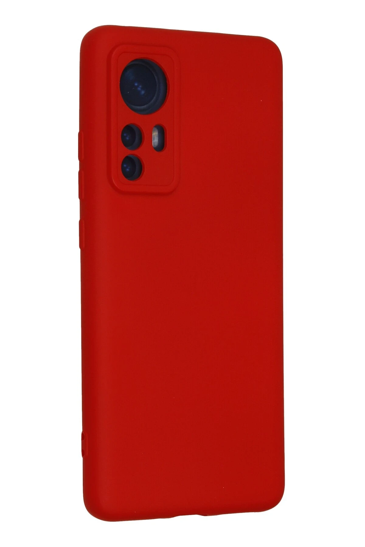 Newface Xiaomi Mi 12 Kılıf Nano içi Kadife Silikon - Kırmızı