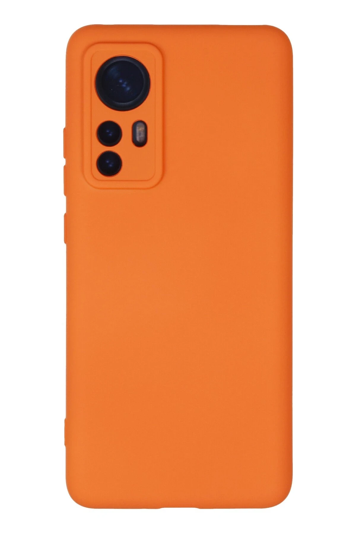 Newface Xiaomi Mi 12 Kılıf Nano içi Kadife Silikon - Turuncu