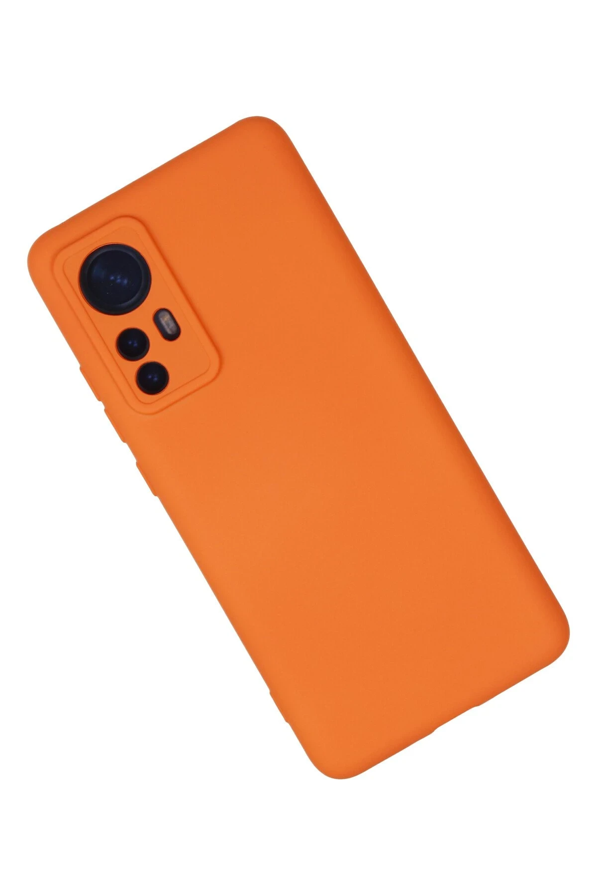 Newface Xiaomi Mi 12 Kılıf Nano içi Kadife Silikon - Turuncu