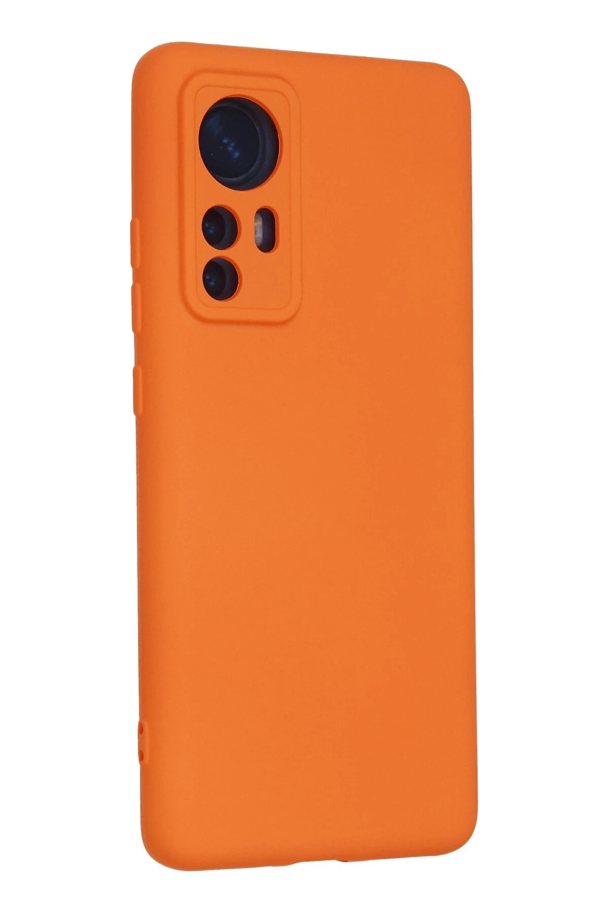 Newface Xiaomi Mi 12 Kılıf Nano içi Kadife Silikon - Turuncu