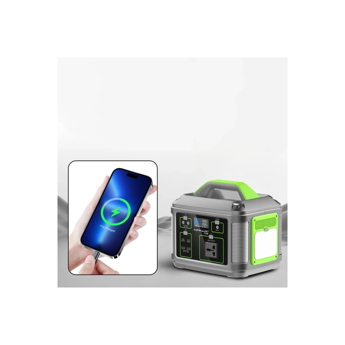 Konfulon CN05 Powerbank 600W 128.000 mAh Kamp Şarj 60W PD - Siyah — görsel 11