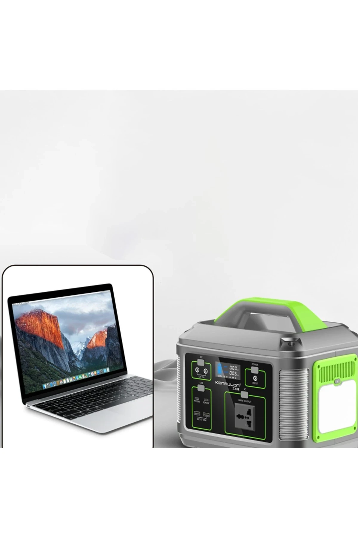 Konfulon CN05 Powerbank 600W 128.000 mAh Kamp Şarj 60W PD - Siyah — görsel 6