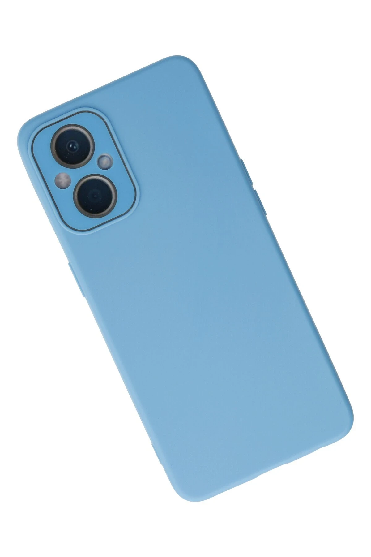 Newface Oppo Reno 7 Lite Kılıf Lansman Glass Kapak - Mavi