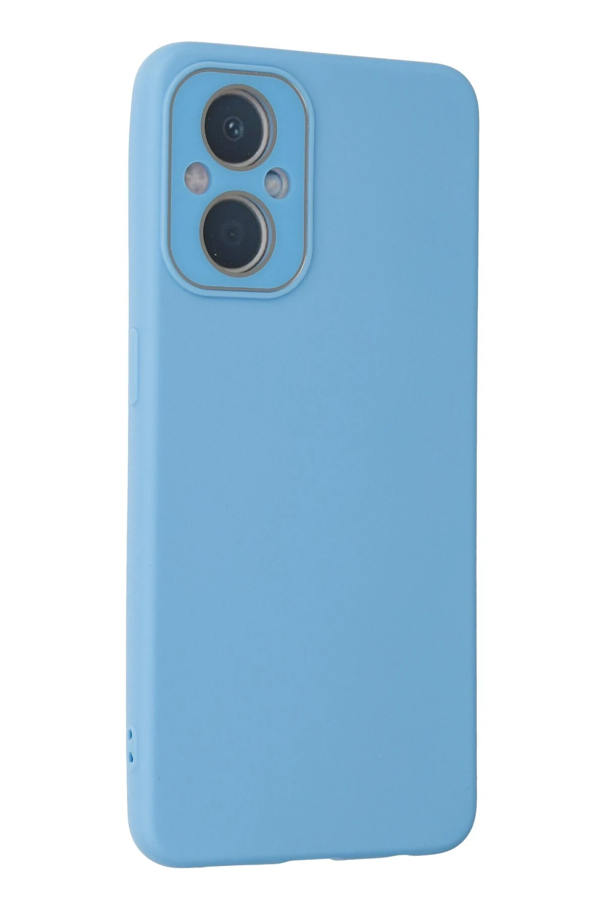 Newface Oppo Reno 7 Lite Kılıf Lansman Glass Kapak - Mavi