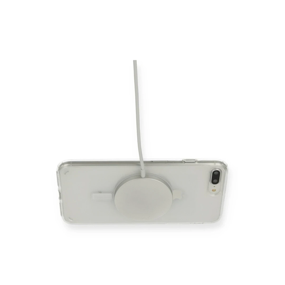 Newface Apple iPhone 8 Plus Kılıf Magneticsafe Şeffaf Silikon - Şeffaf