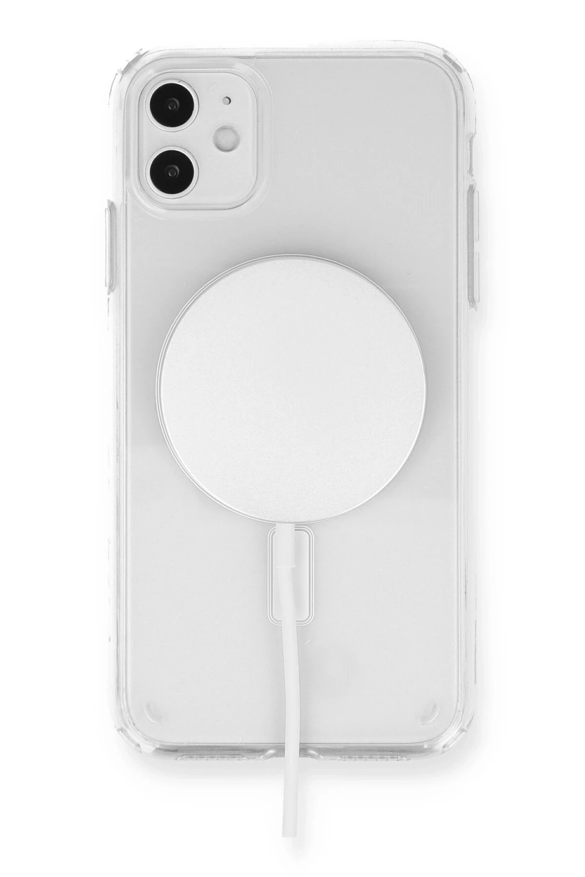 Newface iPhone 11 Kılıf Magneticsafe Şeffaf Silikon - Şeffaf