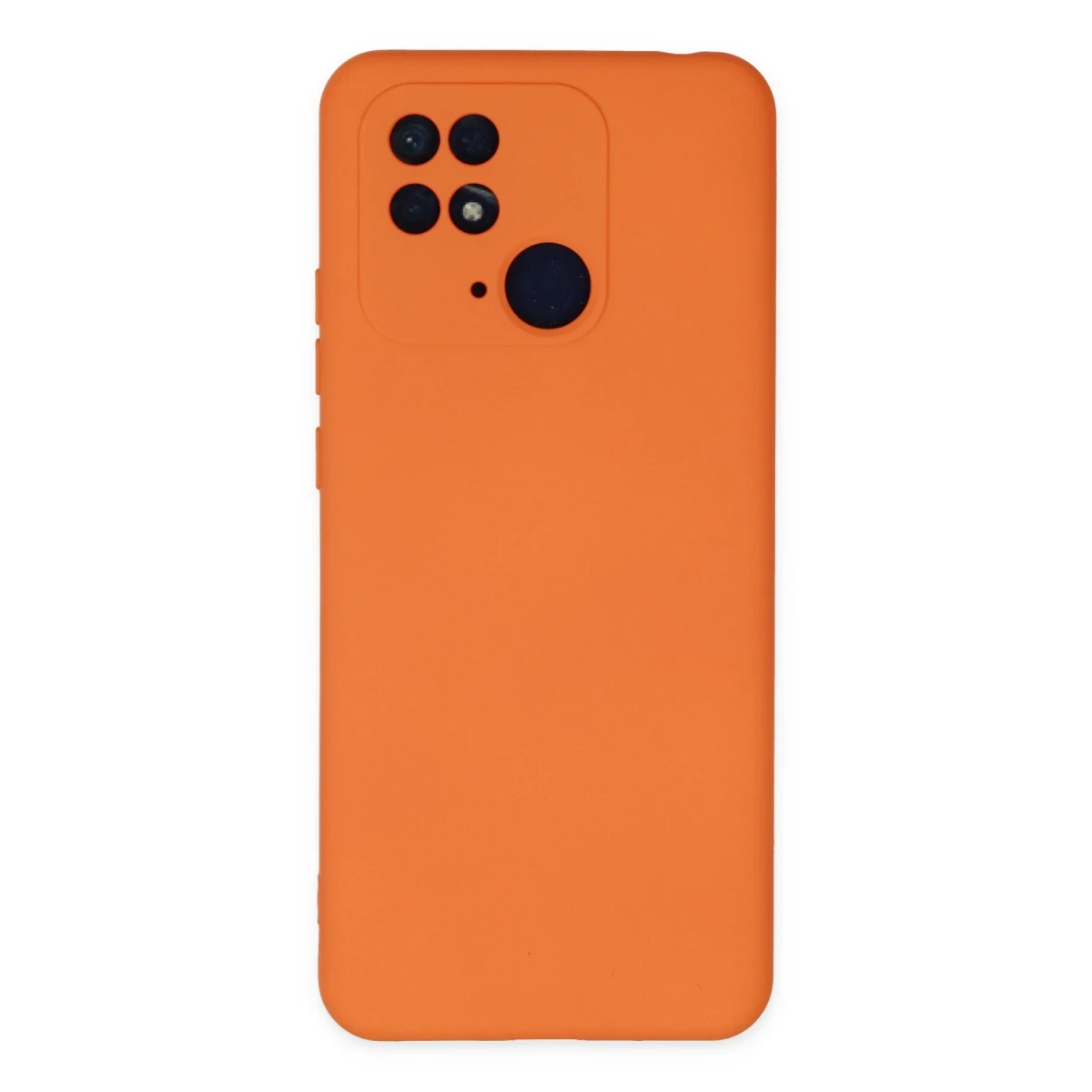 Newface Xiaomi Redmi 10C Kılıf Nano içi Kadife Silikon - Turuncu