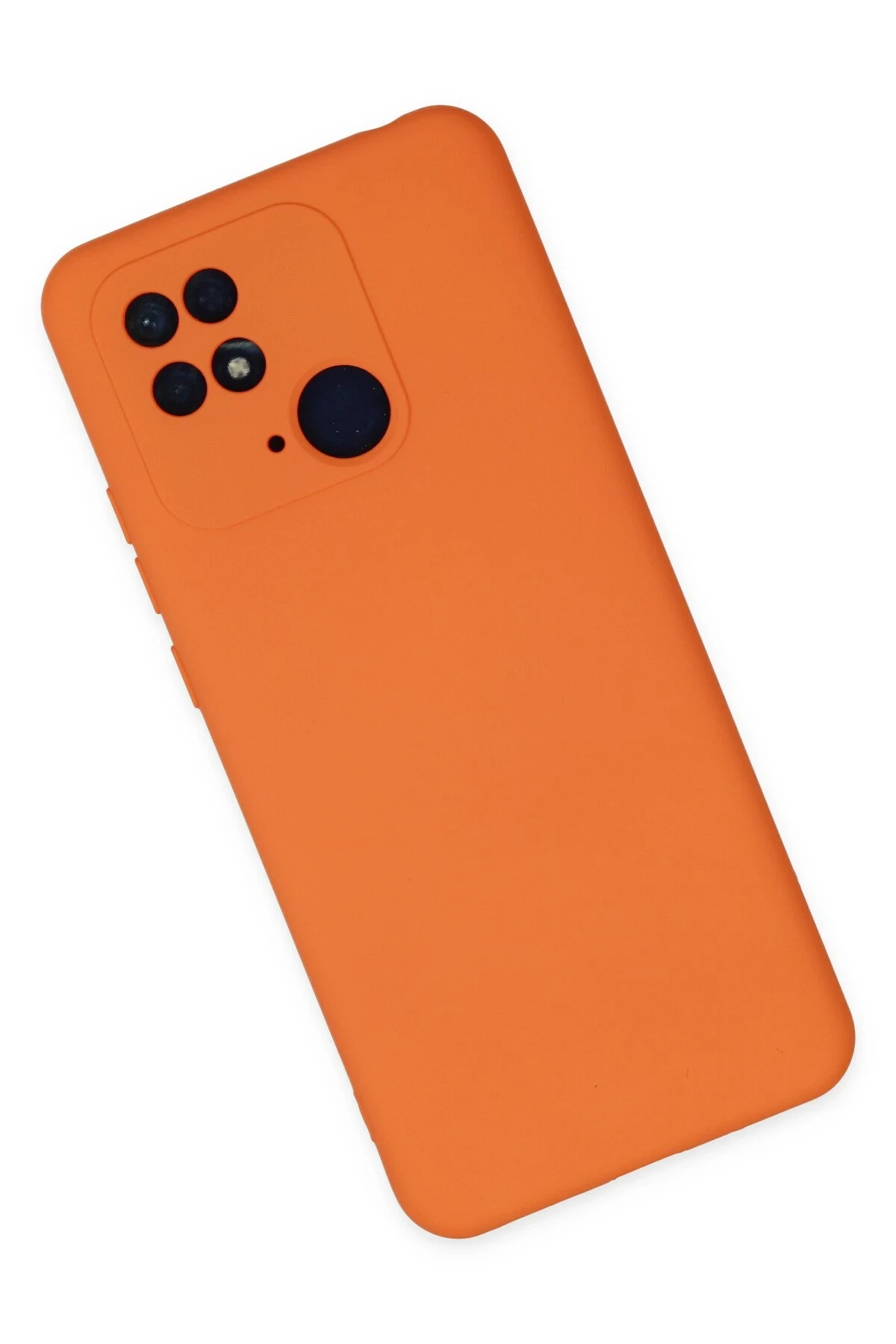 Newface Xiaomi Redmi 10C Kılıf Nano içi Kadife Silikon - Turuncu