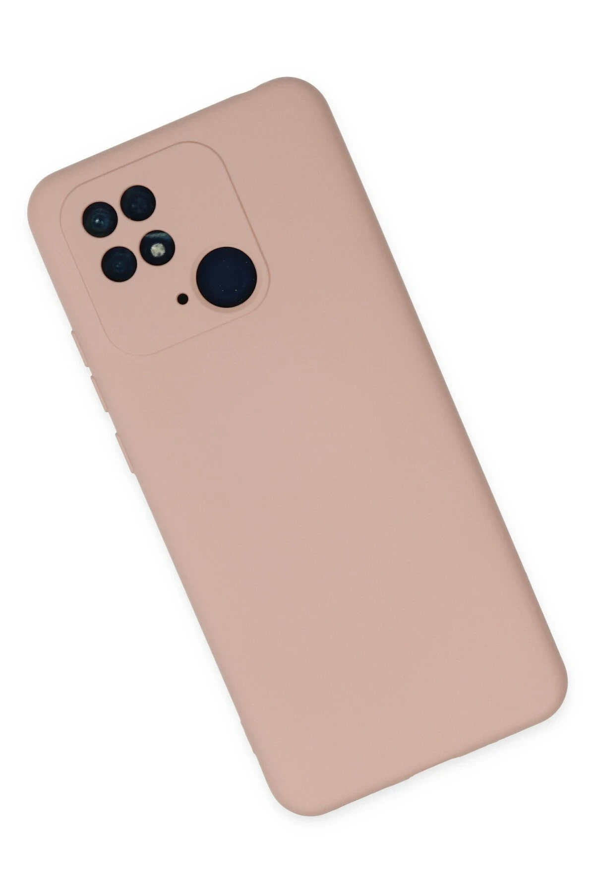 Newface Xiaomi Redmi 10C Kılıf Nano içi Kadife Silikon - Pudra