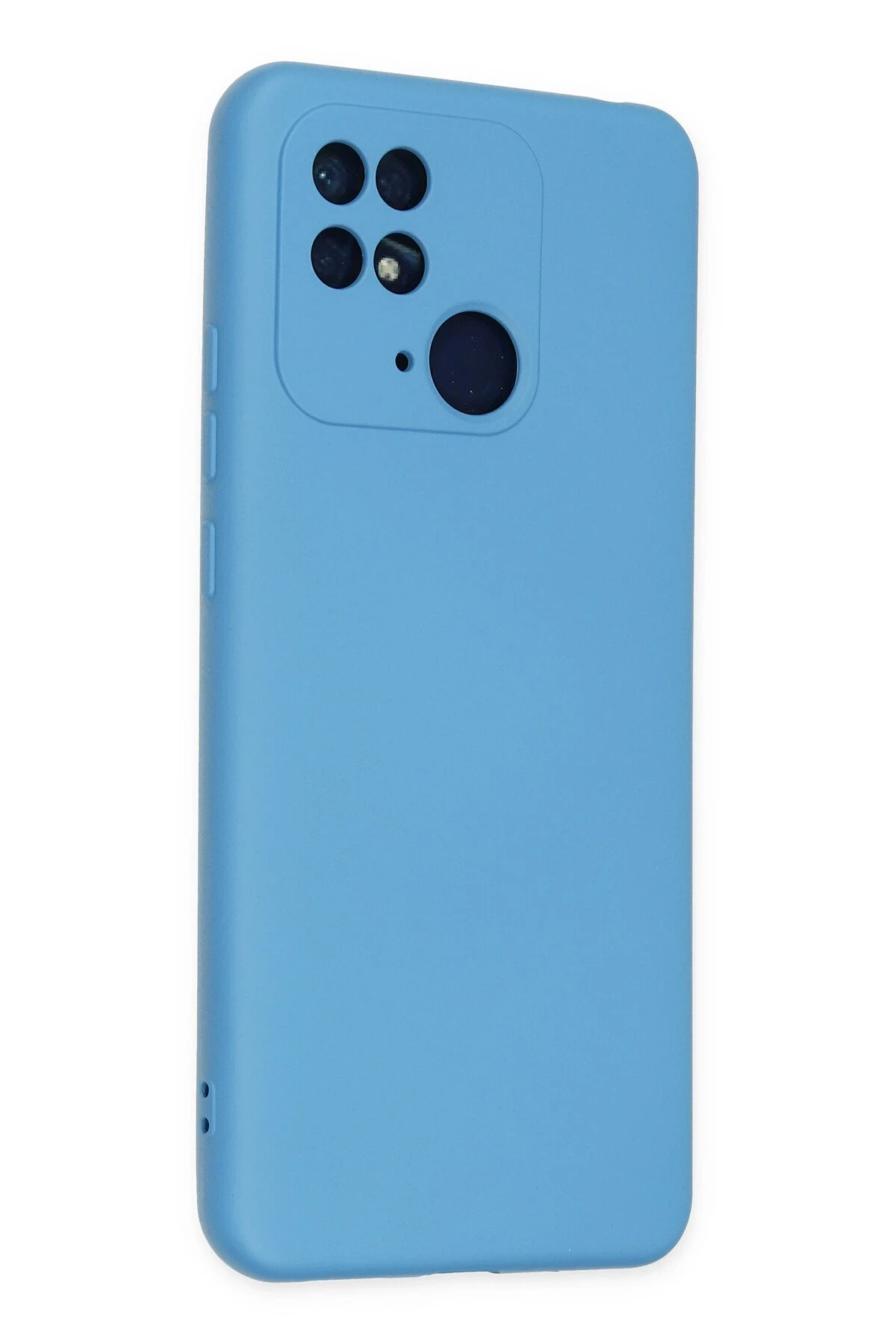 Newface Xiaomi Redmi 10C Kılıf Nano içi Kadife Silikon - Mavi