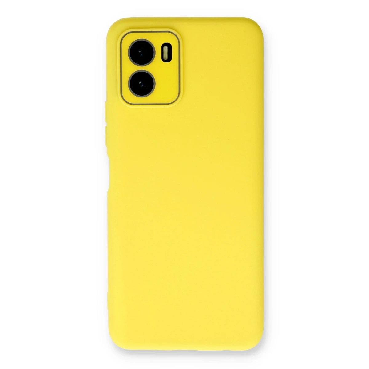 Newface Vivo Y15S Kılıf Lansman Glass Kapak - Sarı