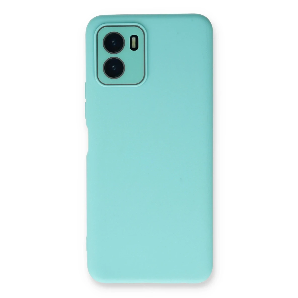 Newface Vivo Y15S Kılıf Lansman Glass Kapak - Turkuaz