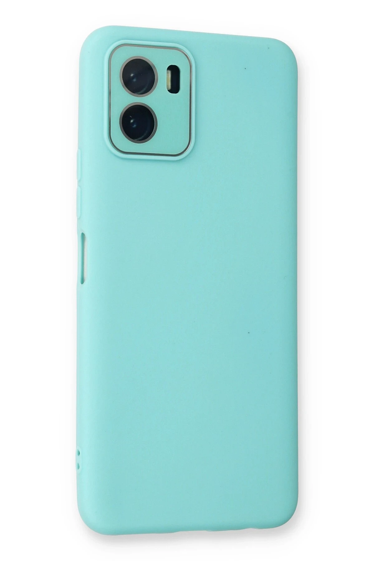 Newface Vivo Y15S Kılıf Lansman Glass Kapak - Turkuaz