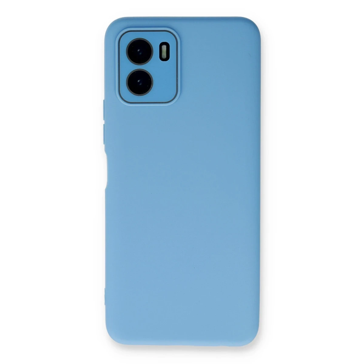 Newface Vivo Y15S Kılıf Lansman Glass Kapak - Mavi