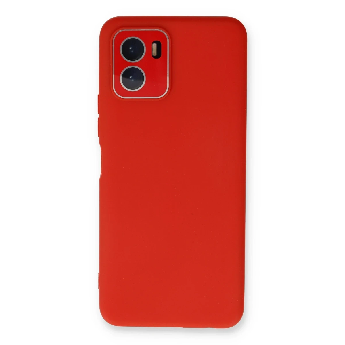 Newface Vivo Y15S Kılıf Lansman Glass Kapak - Kırmızı