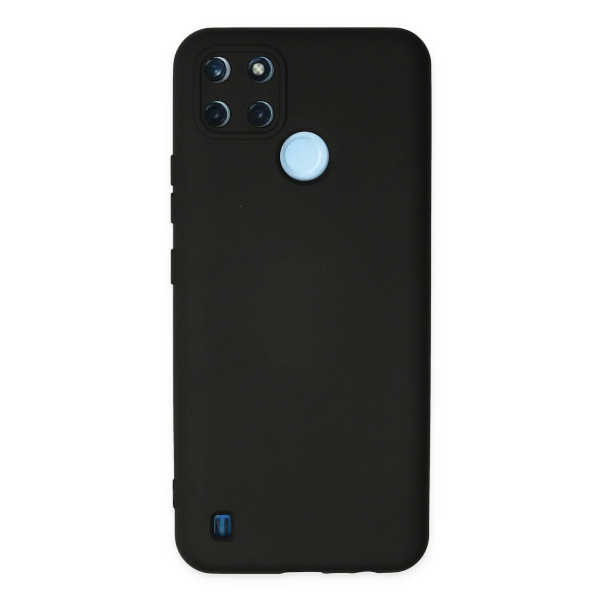 Newface Realme C25Y Kılıf Nano içi Kadife Silikon - Siyah