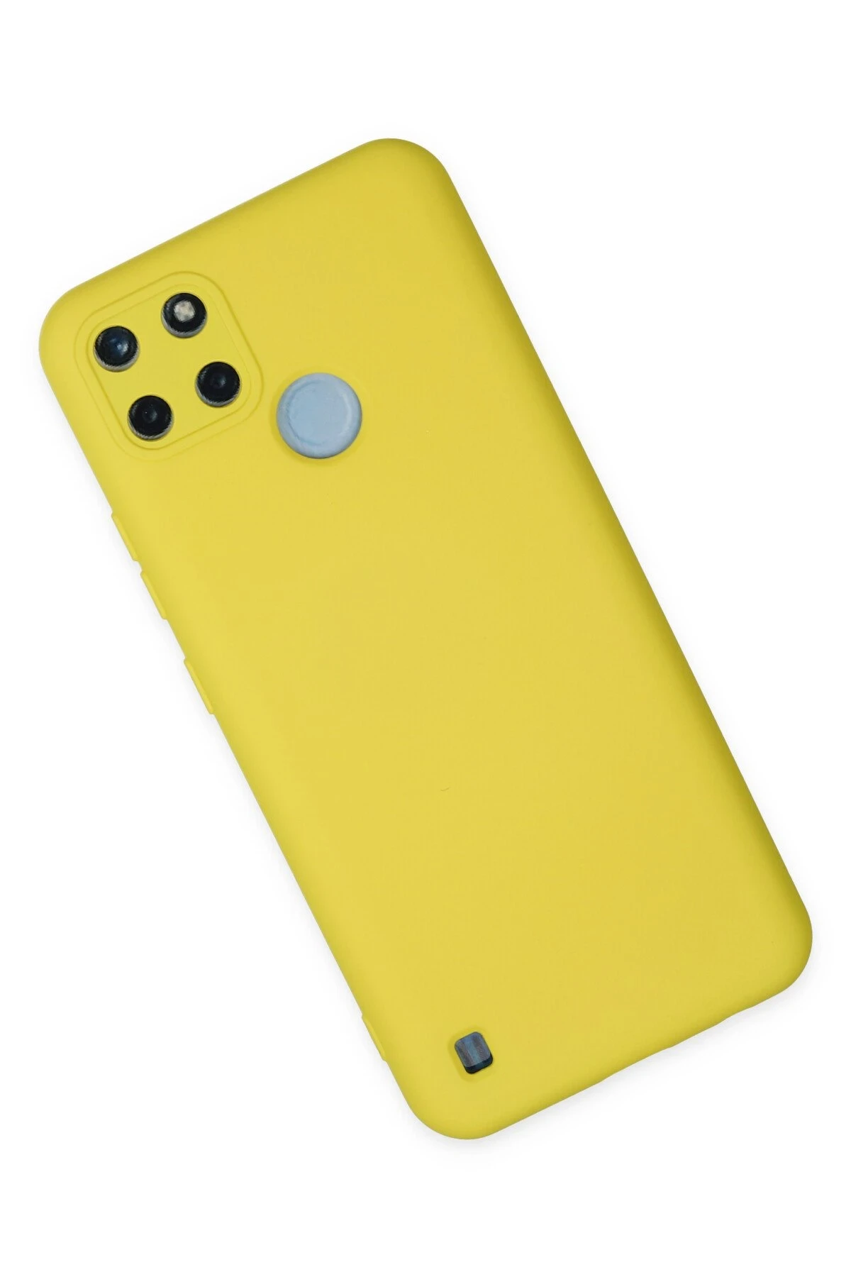 Newface Realme C25Y Kılıf Nano içi Kadife Silikon - Sarı