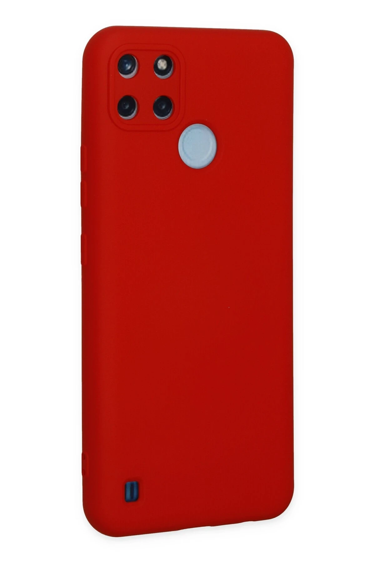 Newface Realme C25Y Kılıf Nano içi Kadife Silikon - Kırmızı