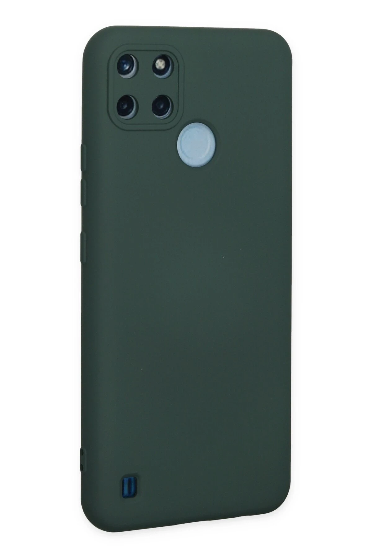 Newface Realme C25Y Kılıf Nano içi Kadife Silikon - Koyu Yeşil