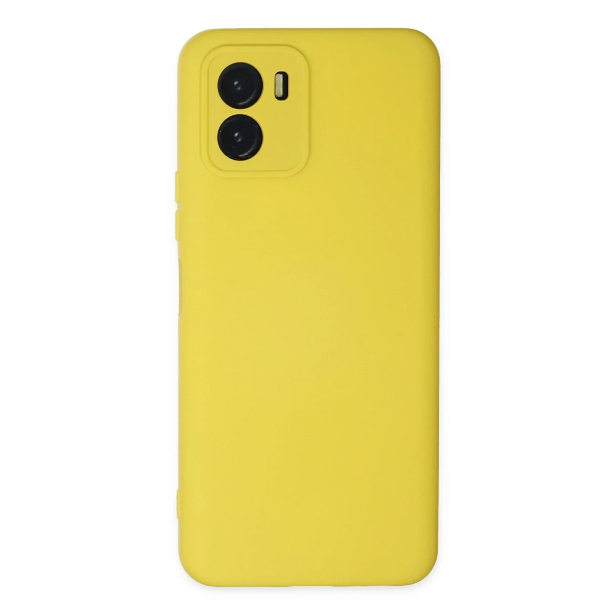 Newface Vivo Y15S Kılıf Nano içi Kadife Silikon - Sarı