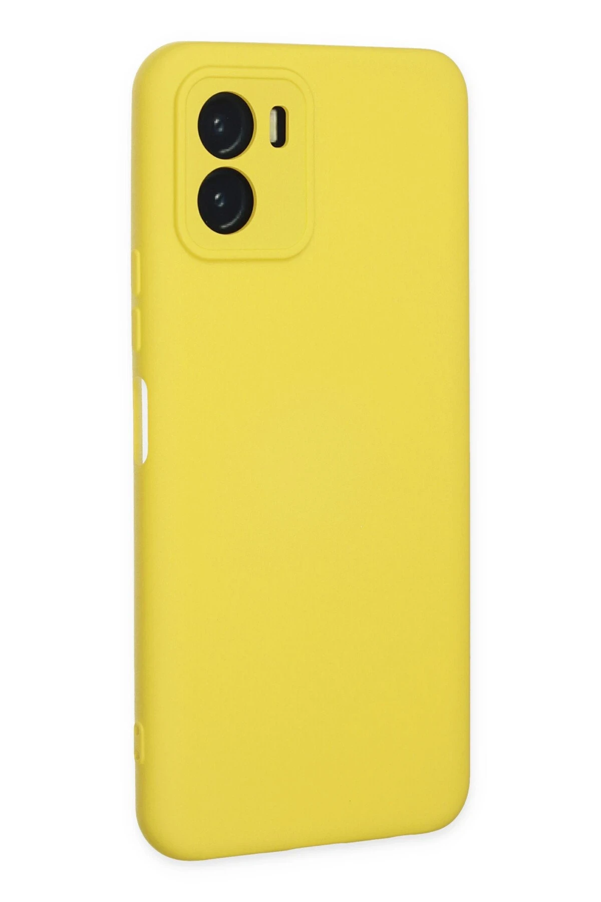 Newface Vivo Y15S Kılıf Nano içi Kadife Silikon - Sarı