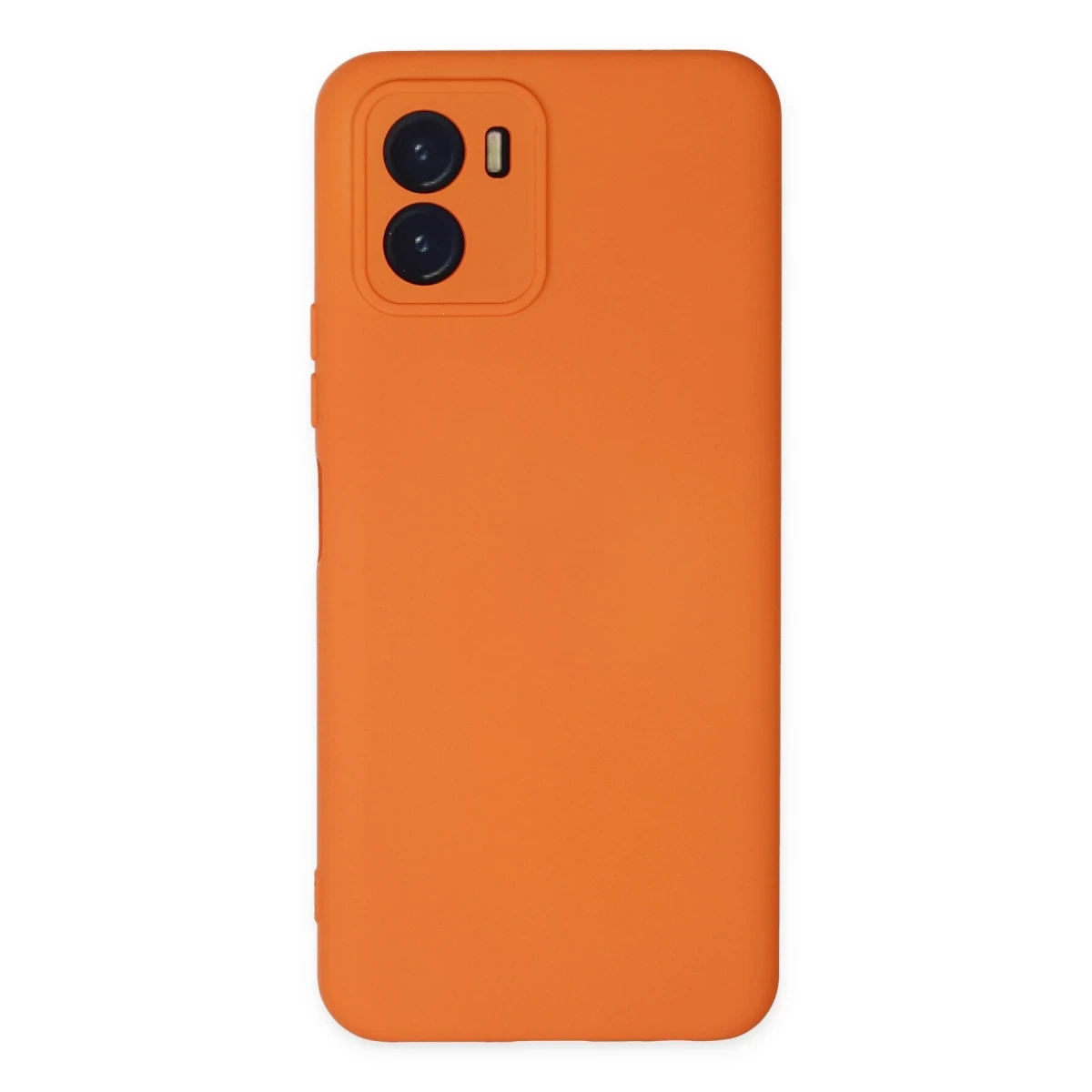 Newface Vivo Y15S Kılıf Nano içi Kadife Silikon - Turuncu