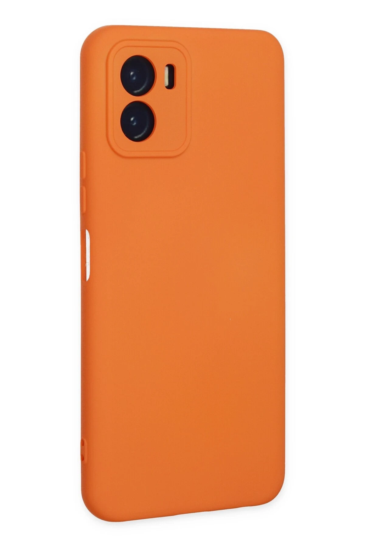 Newface Vivo Y15S Kılıf Nano içi Kadife Silikon - Turuncu