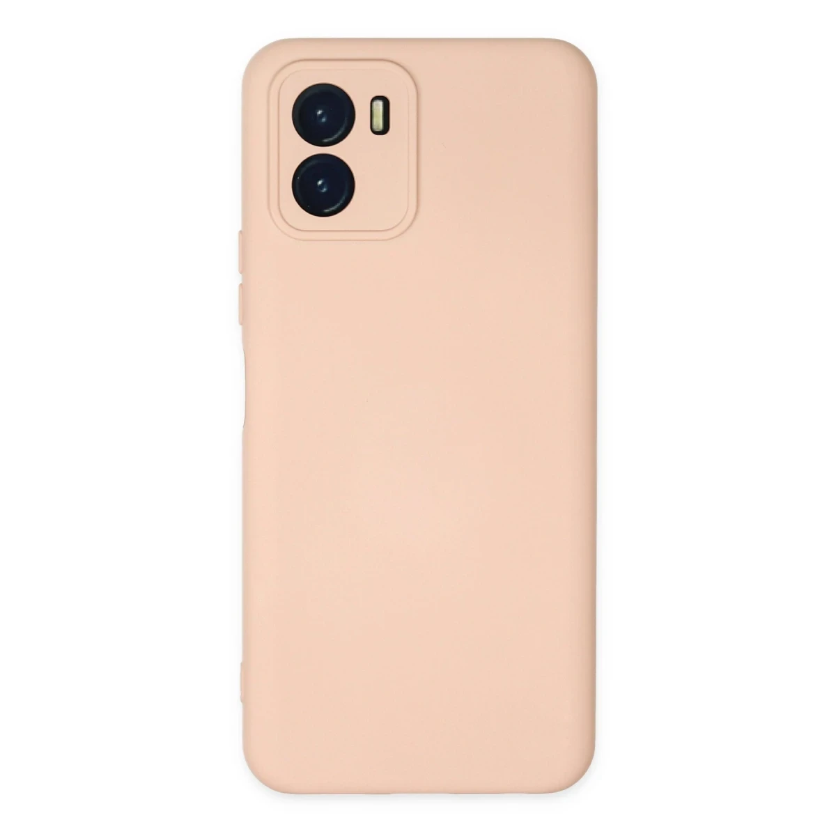 Newface Vivo Y15S Kılıf Nano içi Kadife Silikon - Pudra