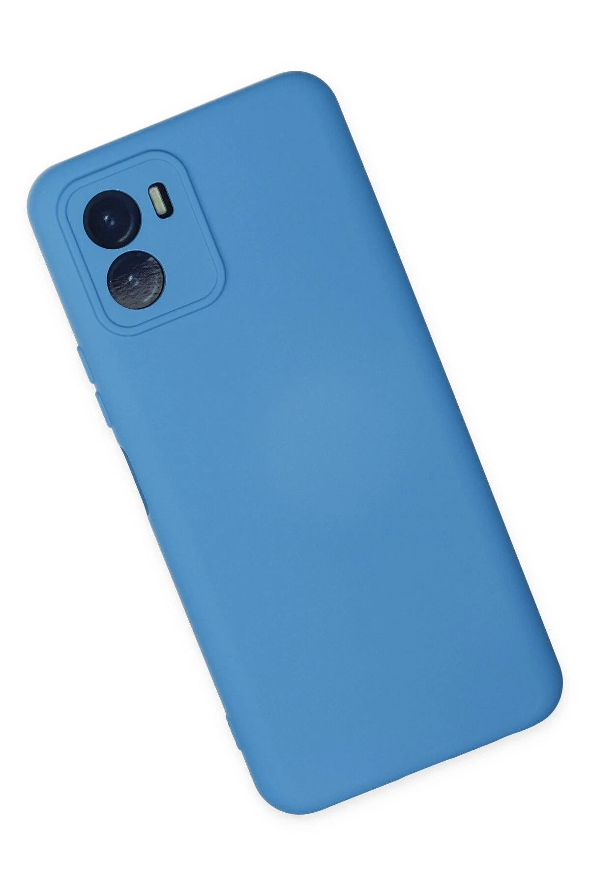 Newface Vivo Y15S Kılıf Nano içi Kadife Silikon - Mavi