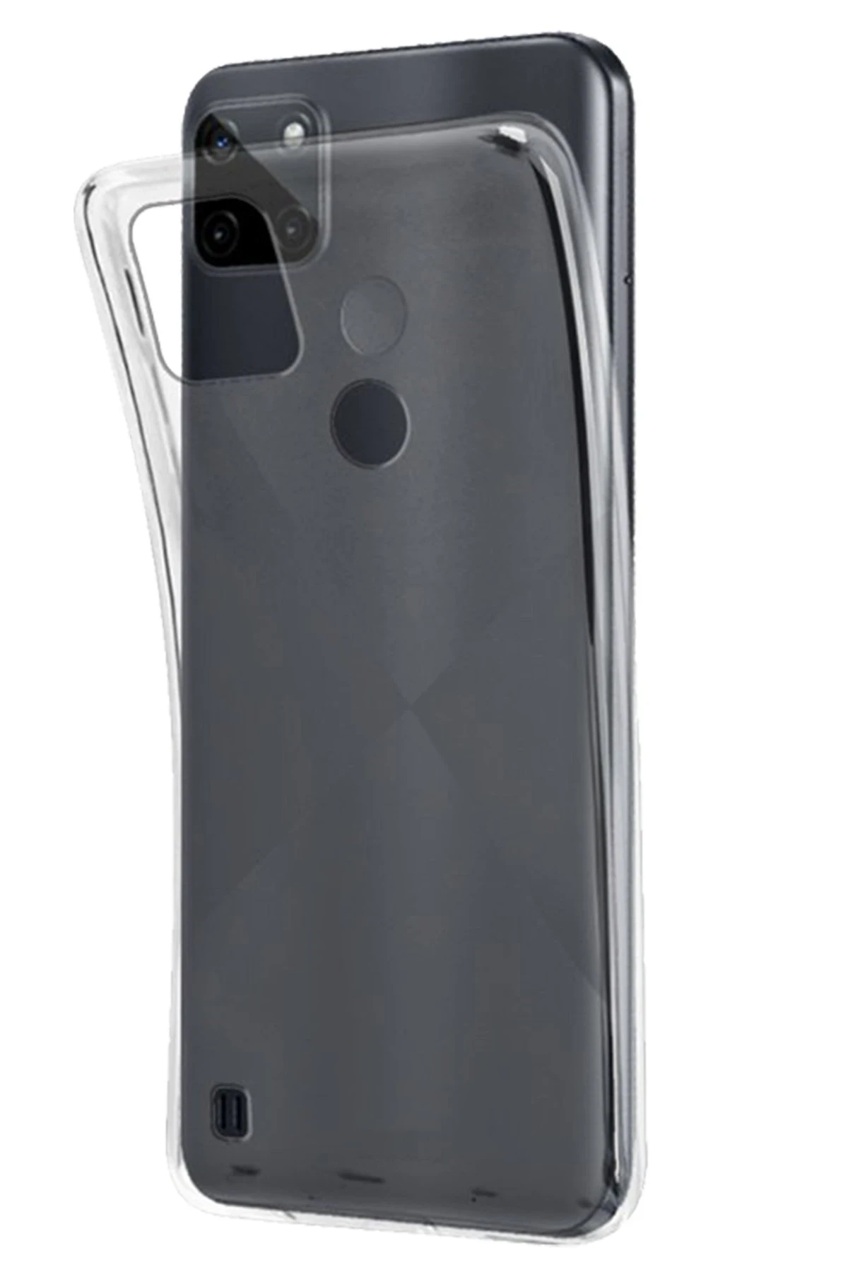 Newface Realme C25Y Kılıf Lüx Şeffaf Silikon