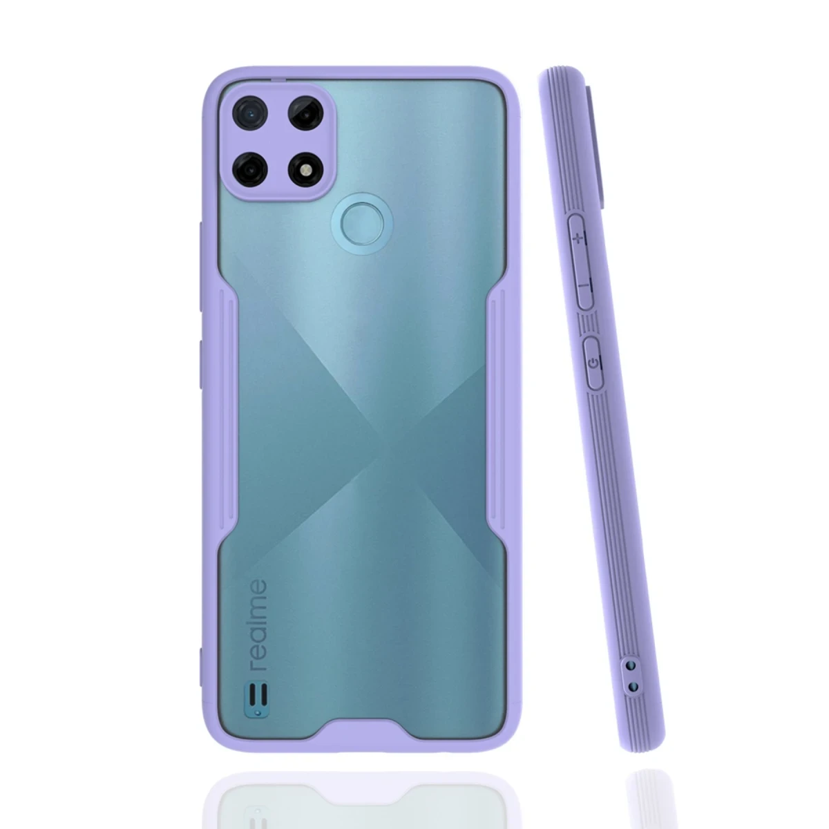 Realme C25Y Kılıf Platin Silikon - Lila