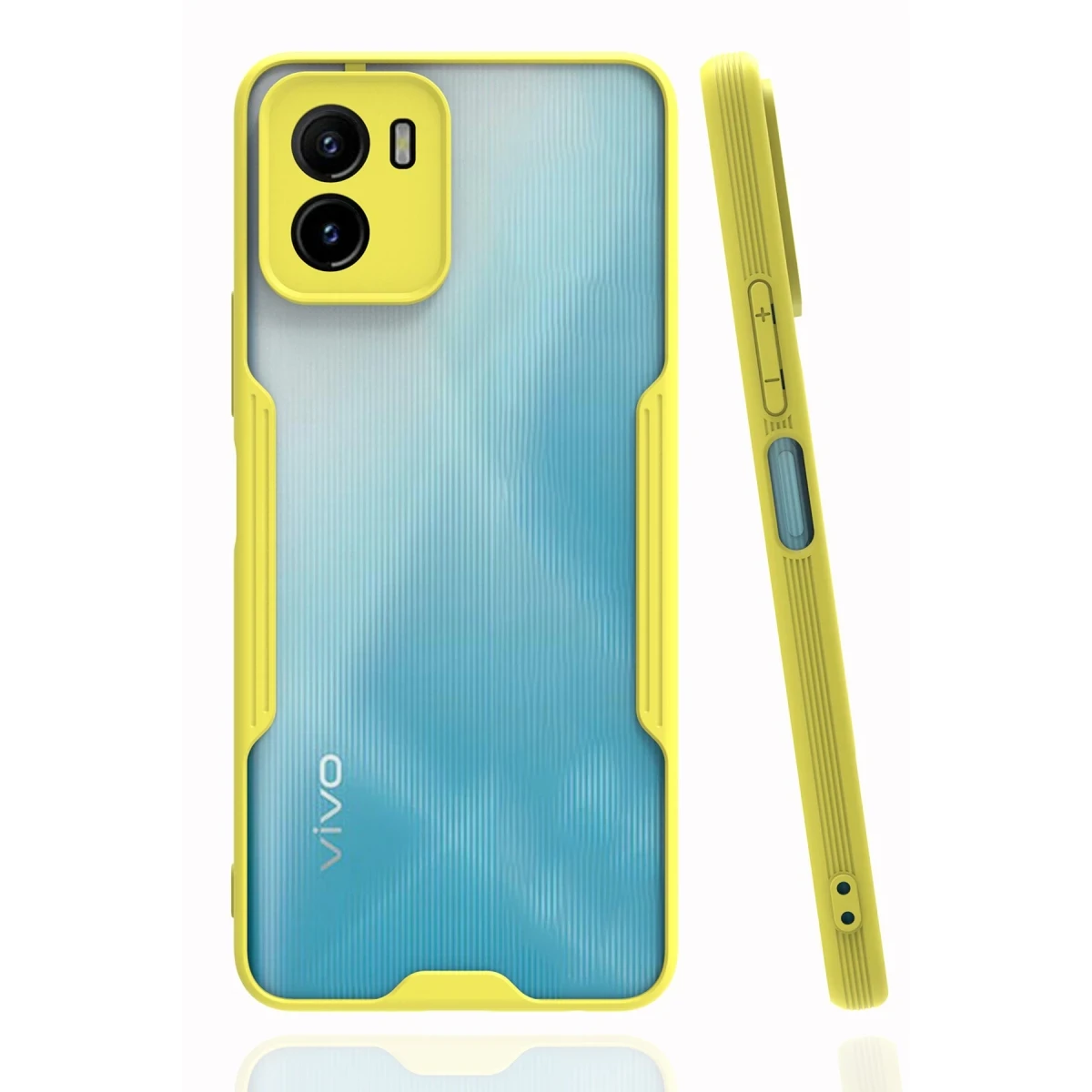 Newface Vivo Y15S Kılıf Platin Silikon - Sarı