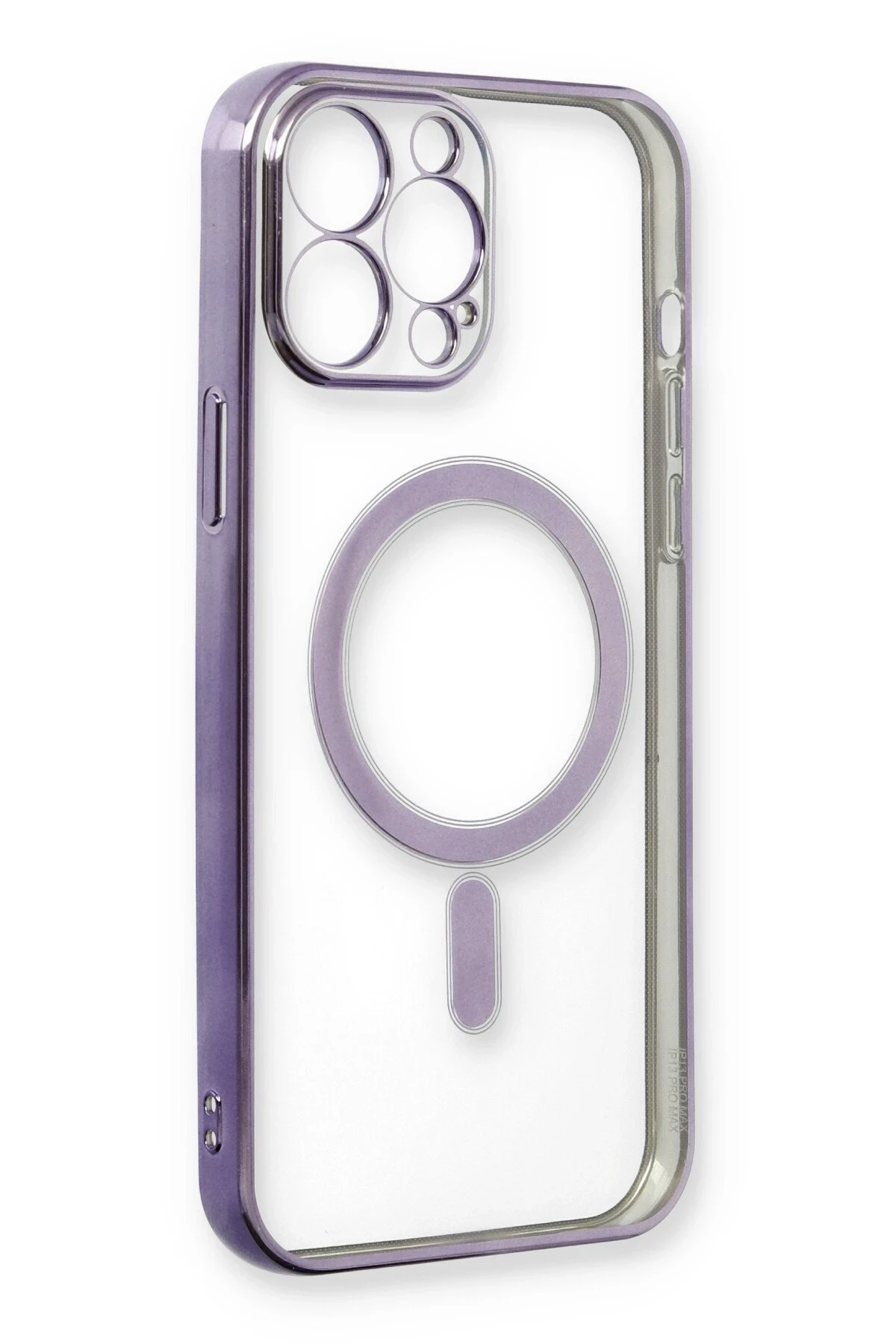 Newface iPhone 13 Pro Kılıf Magneticsafe Lazer Silikon - Mor