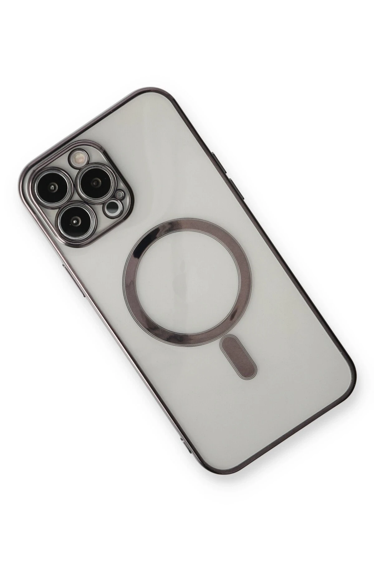 Newface iPhone 13 Pro Max Kılıf Magneticsafe Lazer Silikon - Siyah