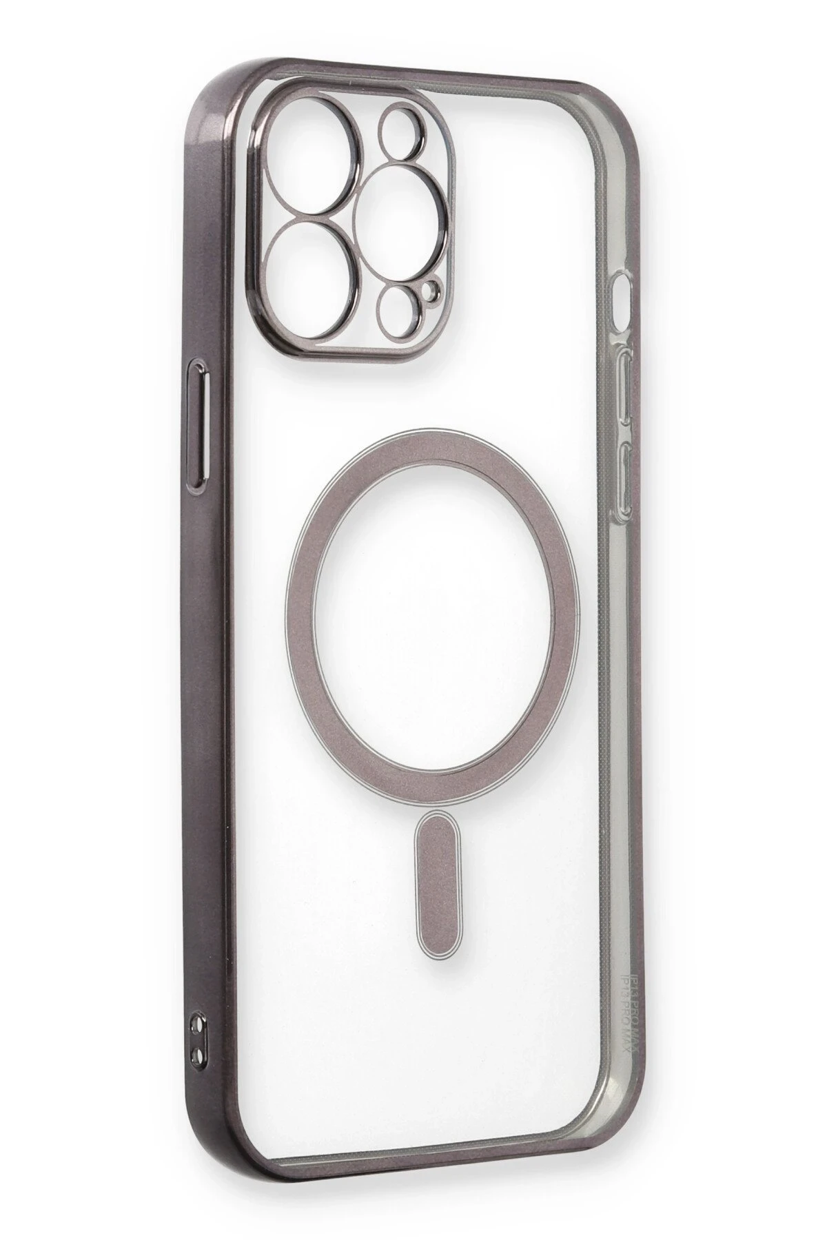 Newface iPhone 13 Pro Max Kılıf Magneticsafe Lazer Silikon - Siyah