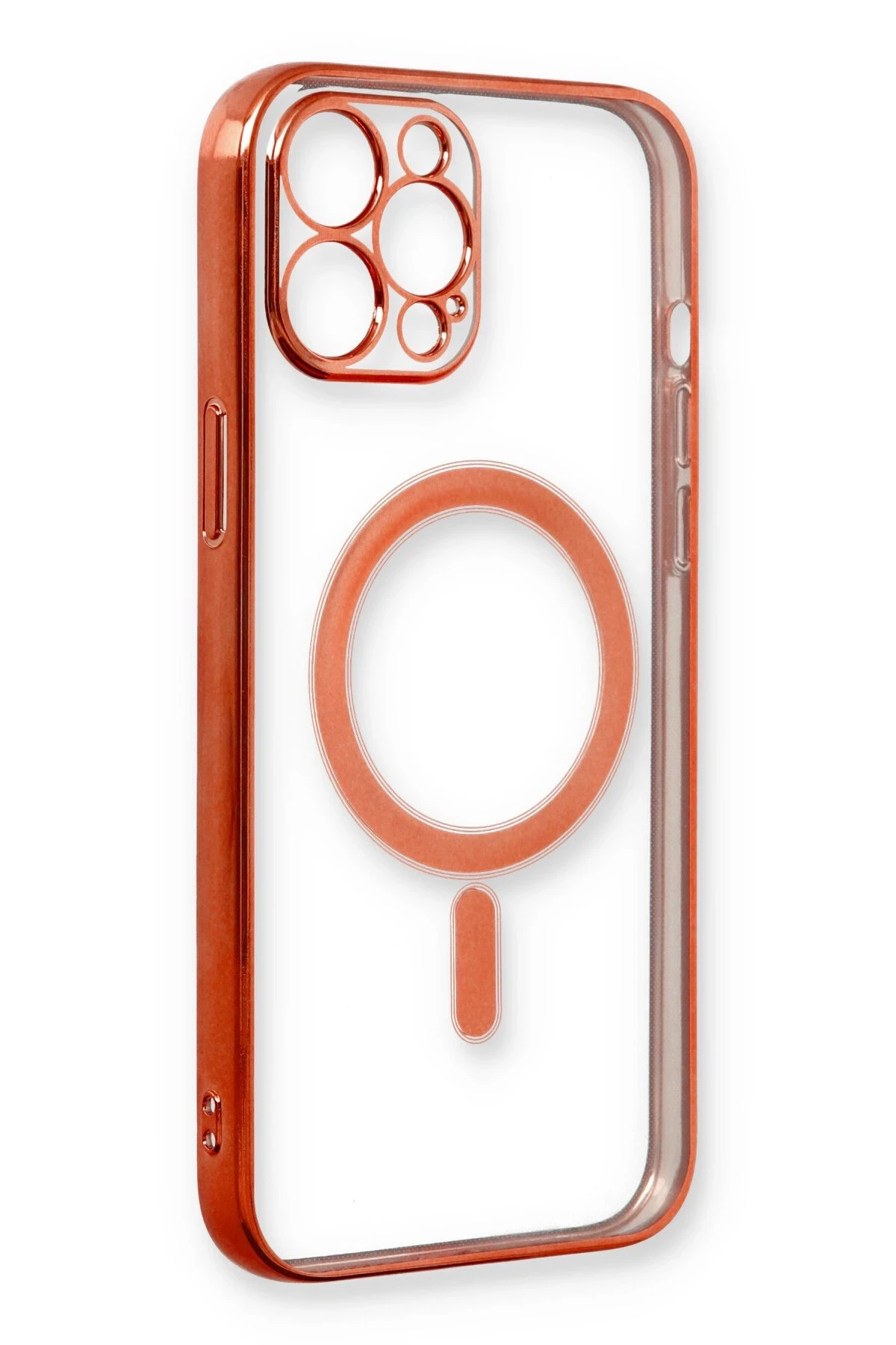 Newface iPhone 12 Pro Kılıf Magneticsafe Lazer Silikon - Kırmızı