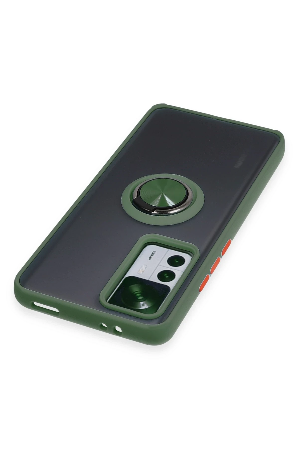 Newface Xiaomi Mi 12T Pro Kılıf Montreal Yüzüklü Silikon Kapak - Yeşil