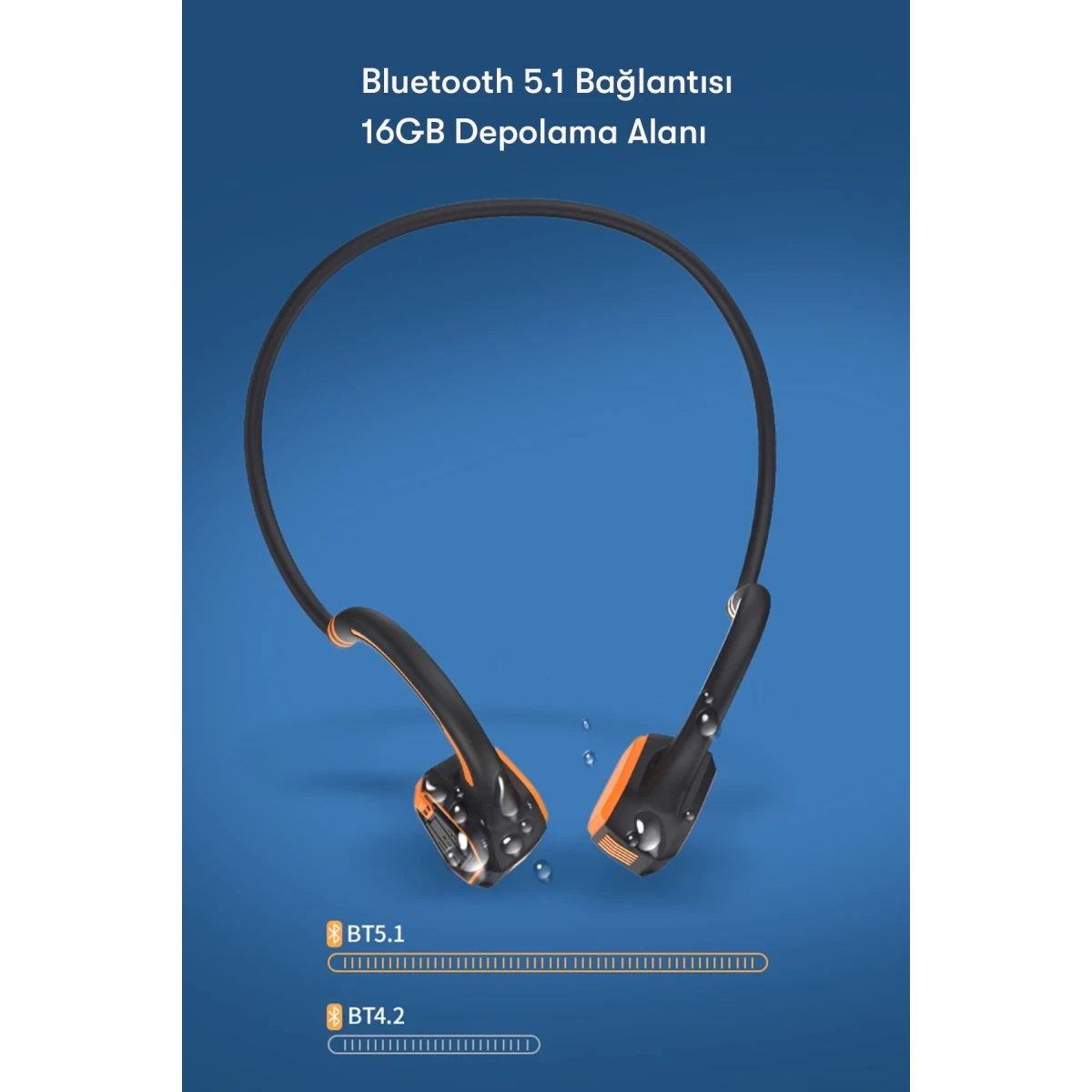 Newface AS9 Suya Dayanıklı Bluetooth Kulaklık - Siyah