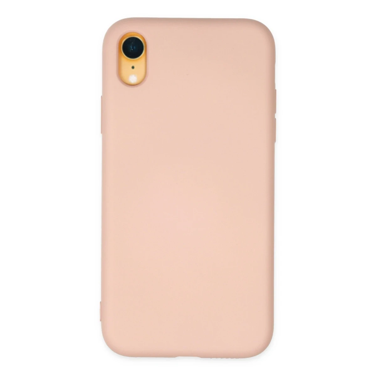 Newface Apple iPhone XR Kılıf Nano içi Kadife Silikon - Pudra