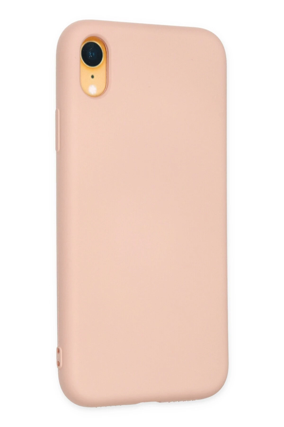 Newface iPhone XR Kılıf Nano içi Kadife Silikon - Pudra