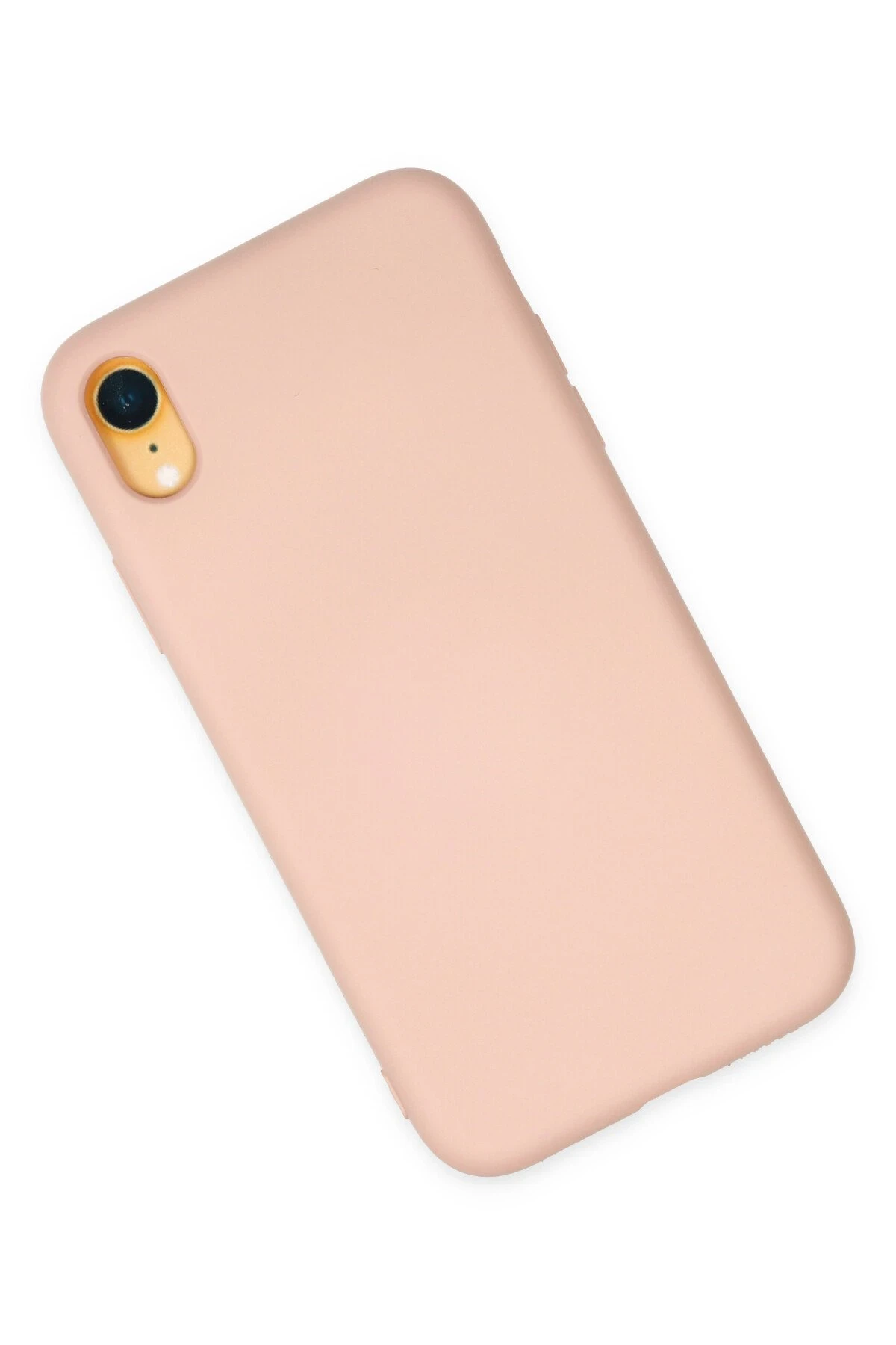 Newface iPhone XR Kılıf Nano içi Kadife Silikon - Pudra