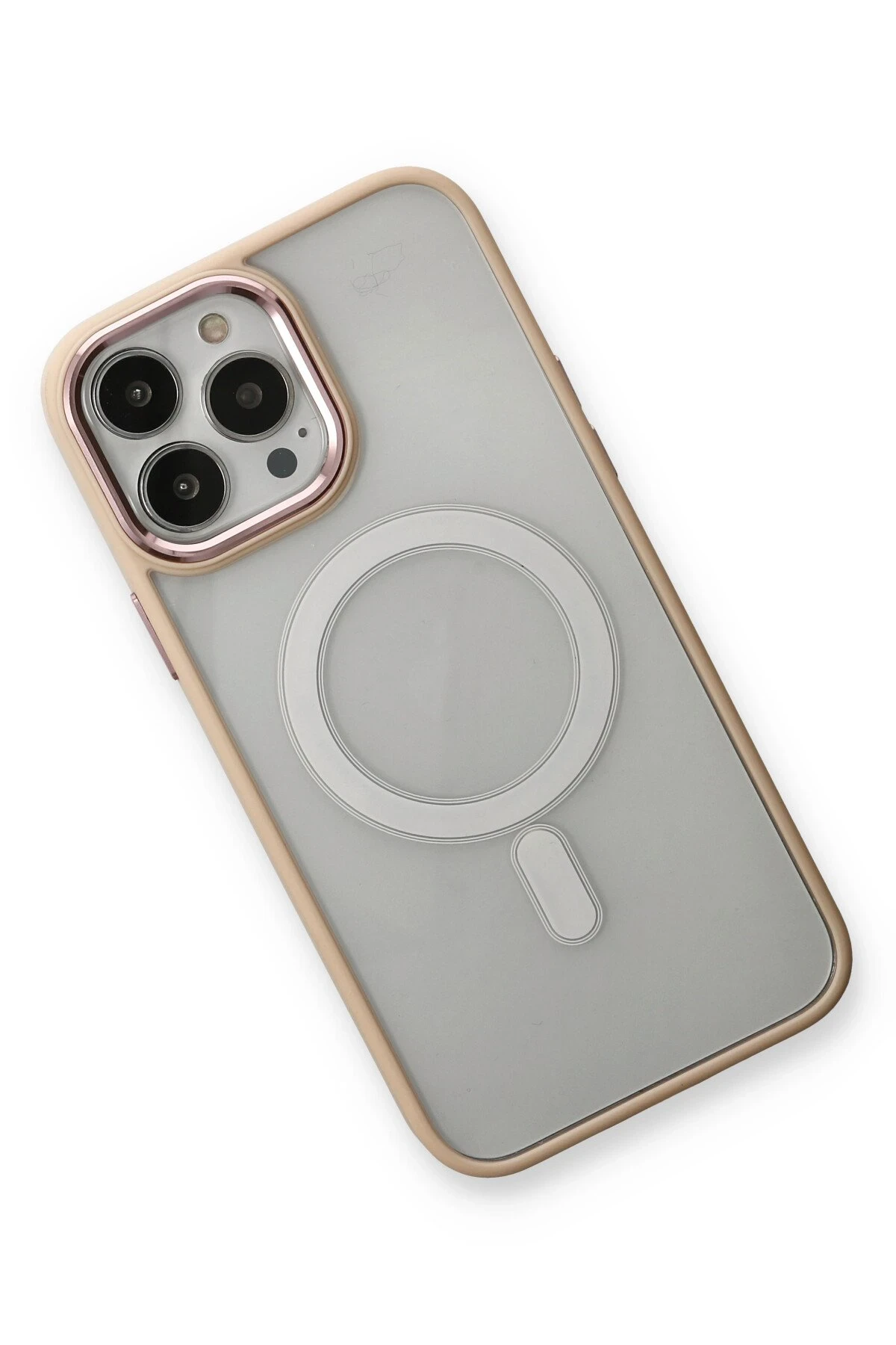 Newface iPhone 13 Pro Kılıf Room Magneticsafe Silikon - Pudra